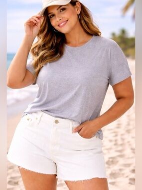 GAP White Denim Shorts 4” Low Rise Stride Cutoff | Size 20 | NWT